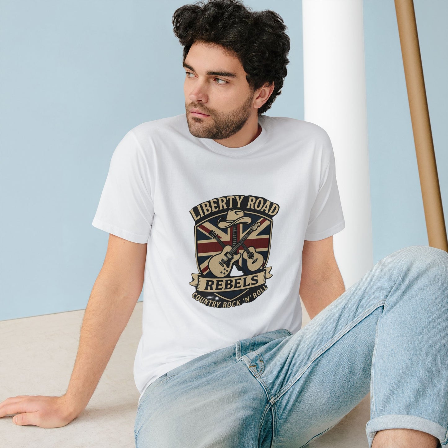 Liberty Road Rebels Britannia Country Rock 'n' Roll Rebels T-Shirt Vintage Tee