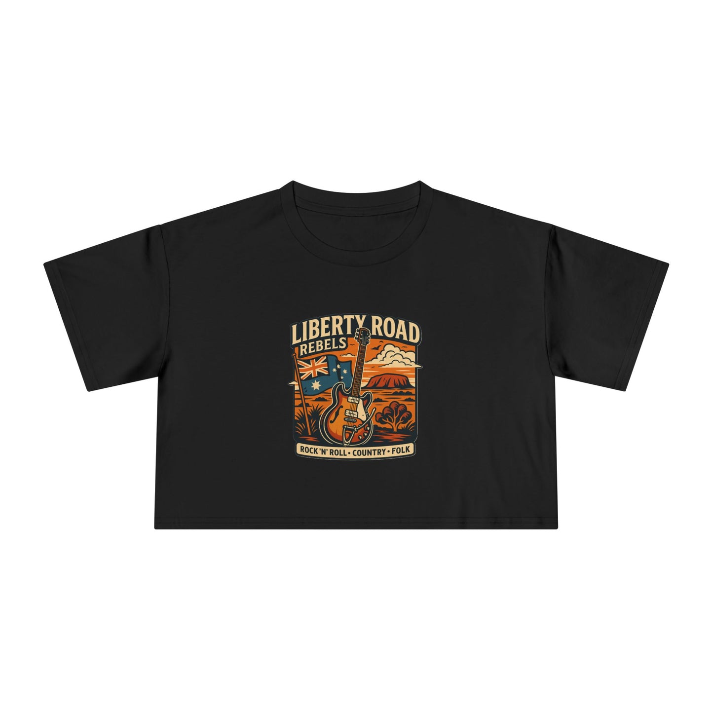 Liberty Road Rebels Boho Women's Crop Tee T-Shirt