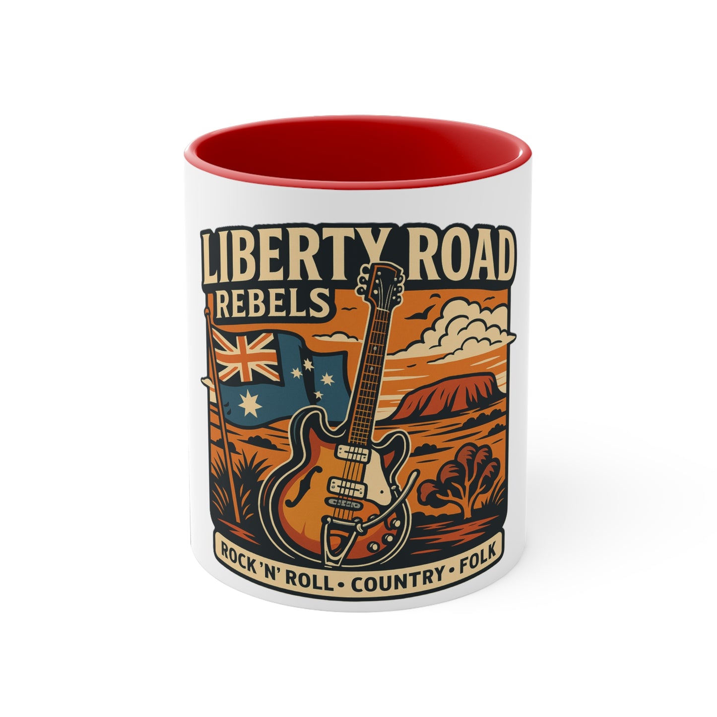 Liberty Road Rebels Australiana Colorful Accent Coffee Mug