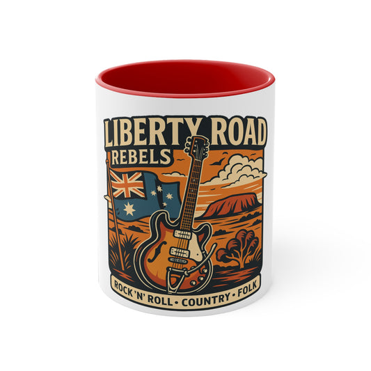 Liberty Road Rebels Australiana Colorful Accent Coffee Mug