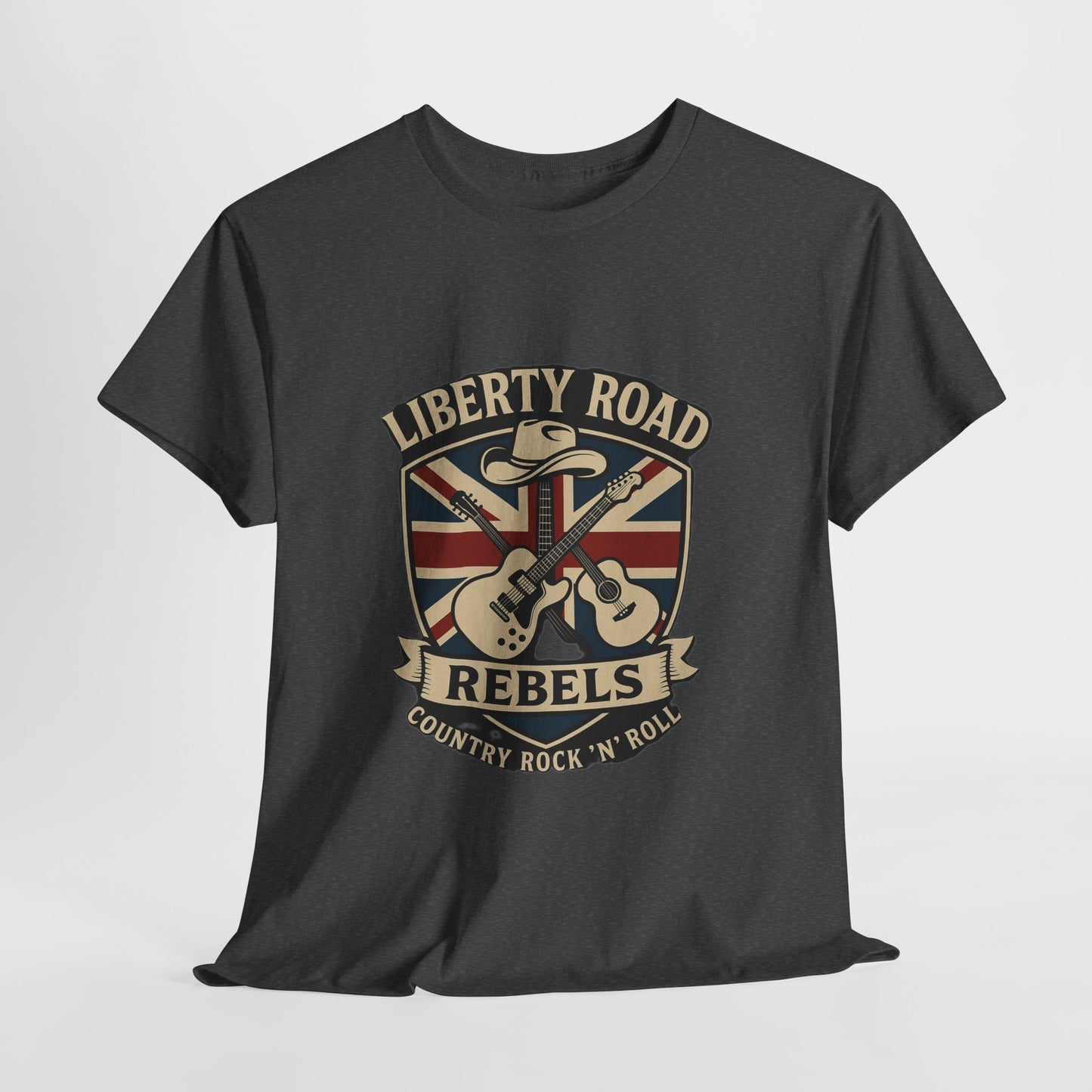 Liberty Road Rebels Britannia Rock 'n' Roll Rebels Tee Unisex Heavy Cotton T-Shirt