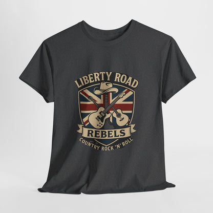 Liberty Road Rebels Britannia Rock 'n' Roll Rebels Tee Unisex Heavy Cotton T-Shirt