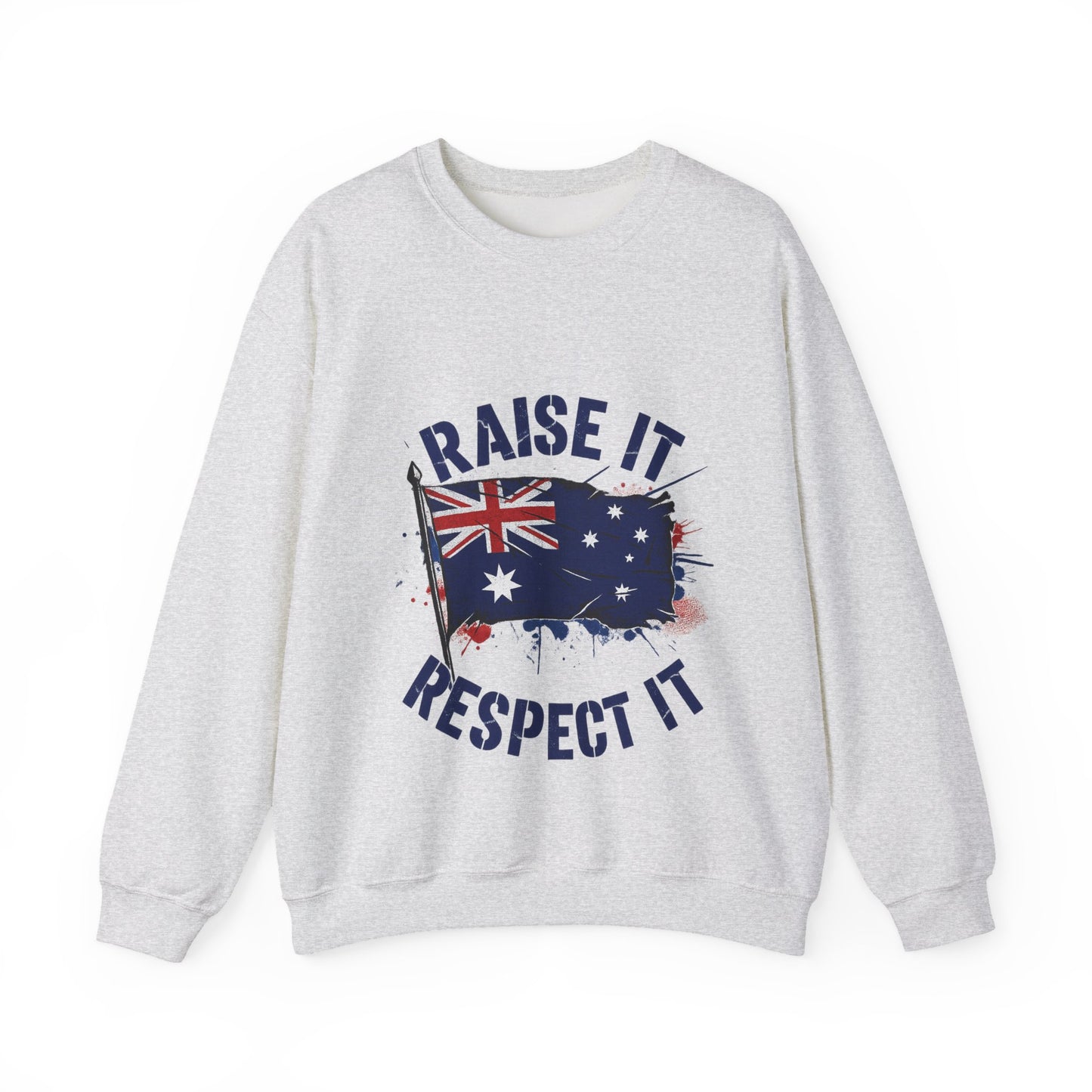Raise It Respect It Australia Flag UniSex Crewneck Sweatshirt