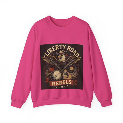 Liberty Road Rebels Vintage Americana Style Crewneck Sweatshirt