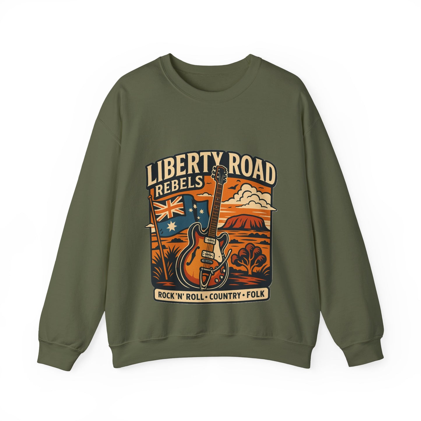 Liberty Road Rebels Australiana Cozy Crewneck Sweatshirt
