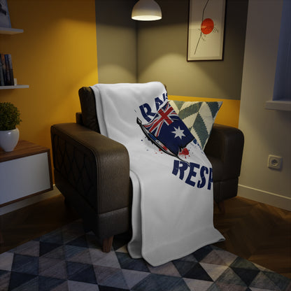 Raise It Respect it Australian Flag Plush Fleece Throw Blanket
