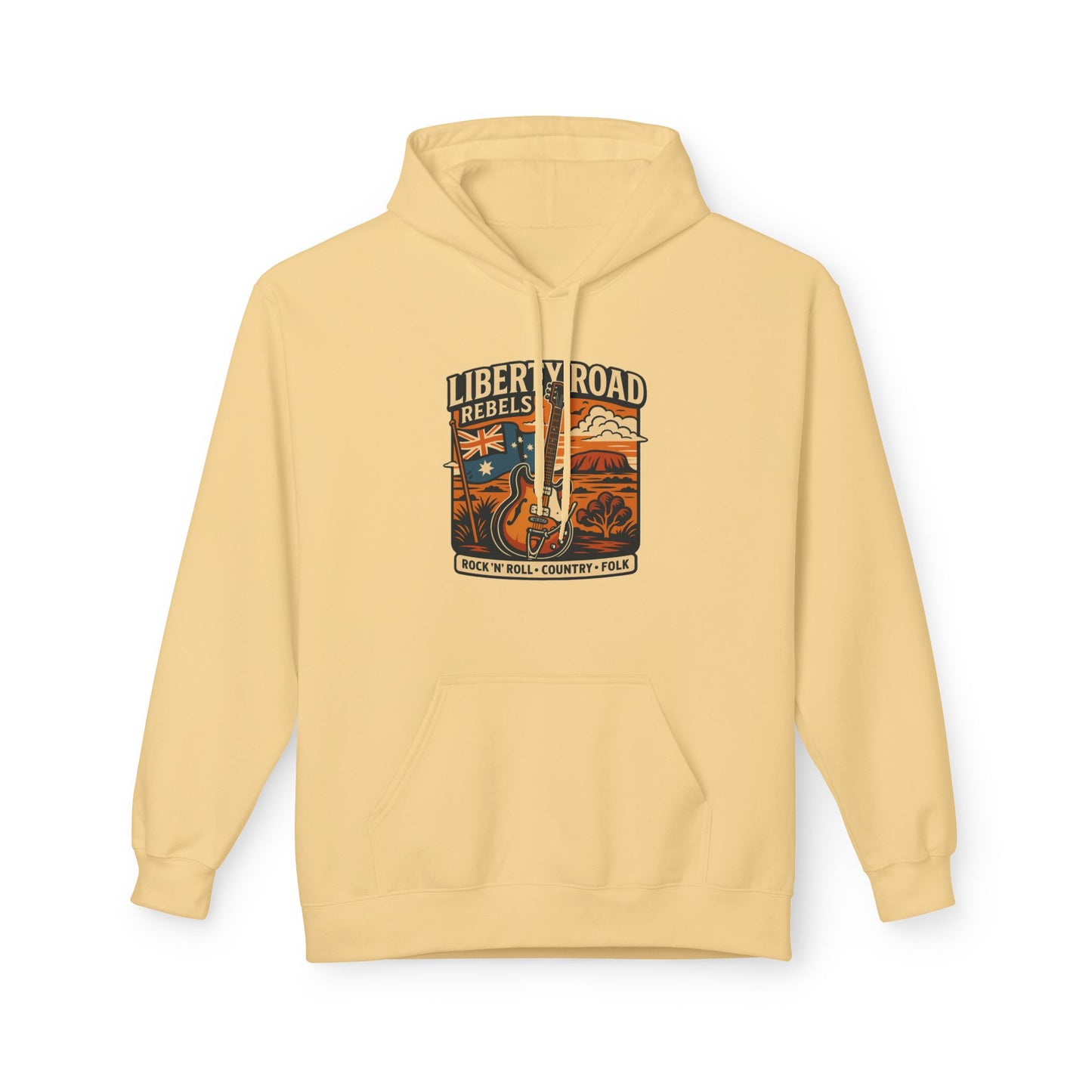 Liberty Road Rebels Vintage-Inspired Australiana Hoodie Cozy Sweatshirt