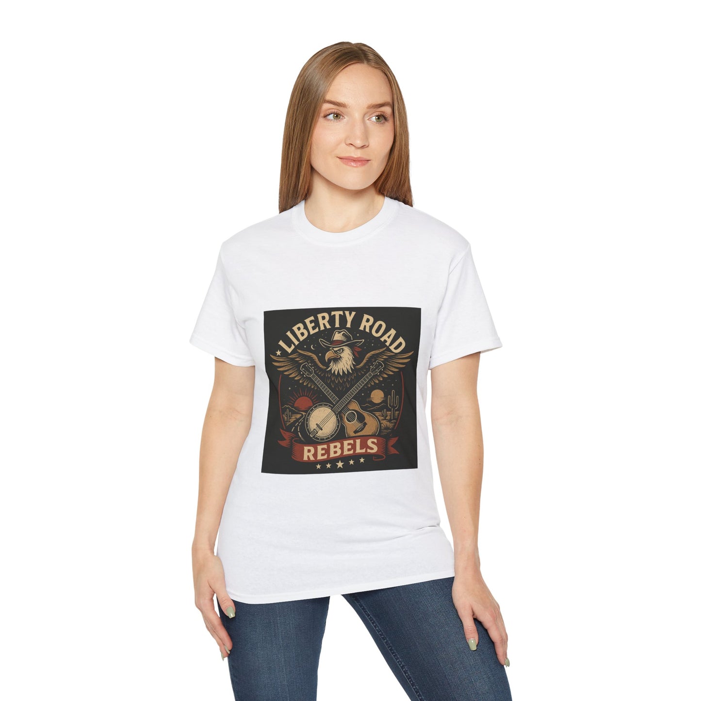 Liberty Road Rebels Vintage Americana Style Unisex Tee T-Shirt