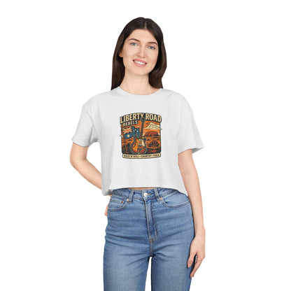 Liberty Road Rebels Boho Women's Crop Tee T-Shirt