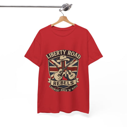 Liberty Road Rebels Britannia Rock 'n' Roll Rebels Tee Unisex Heavy Cotton T-Shirt