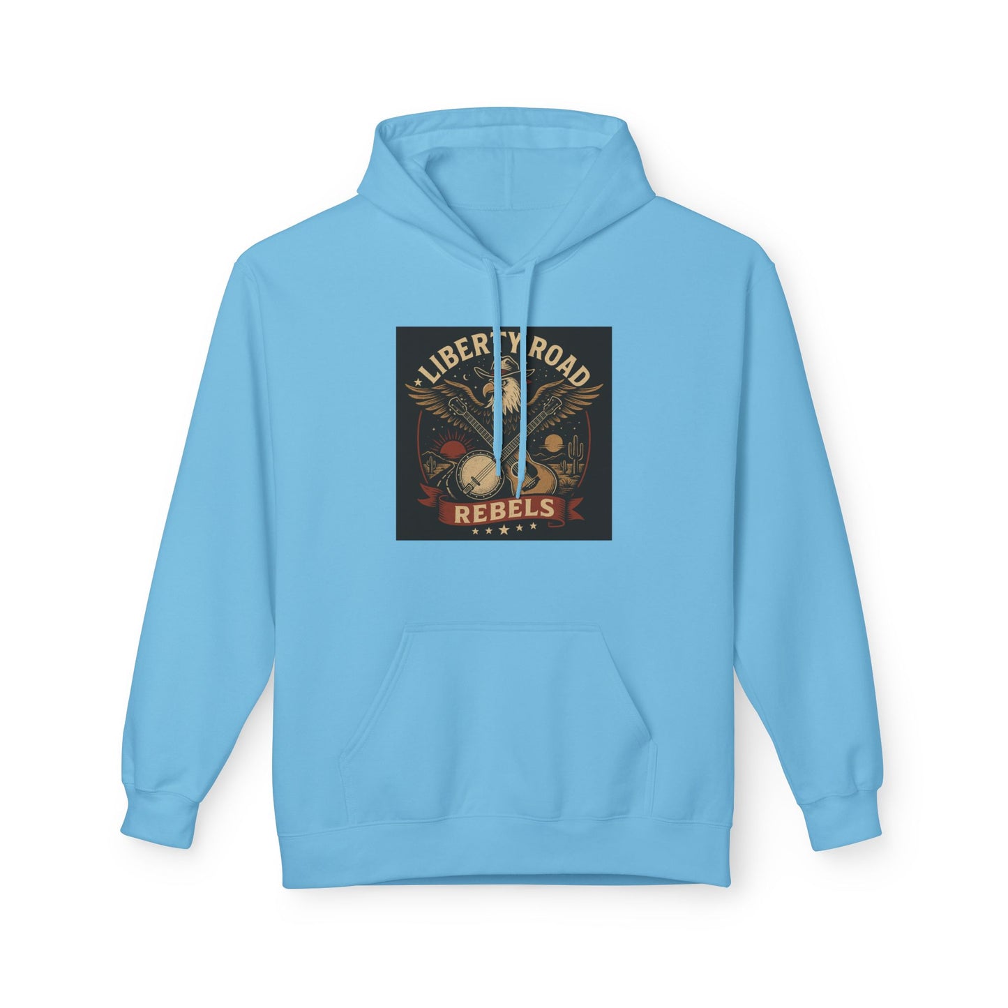 Liberty Road Rebels Vintage Americana Style Soft Fleece Hoodie