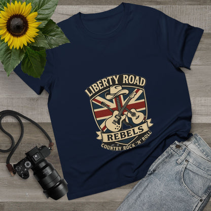 Liberty Road Rebels Britannia Rock 'n' Roll Tee Women's Graphic T-Shirt