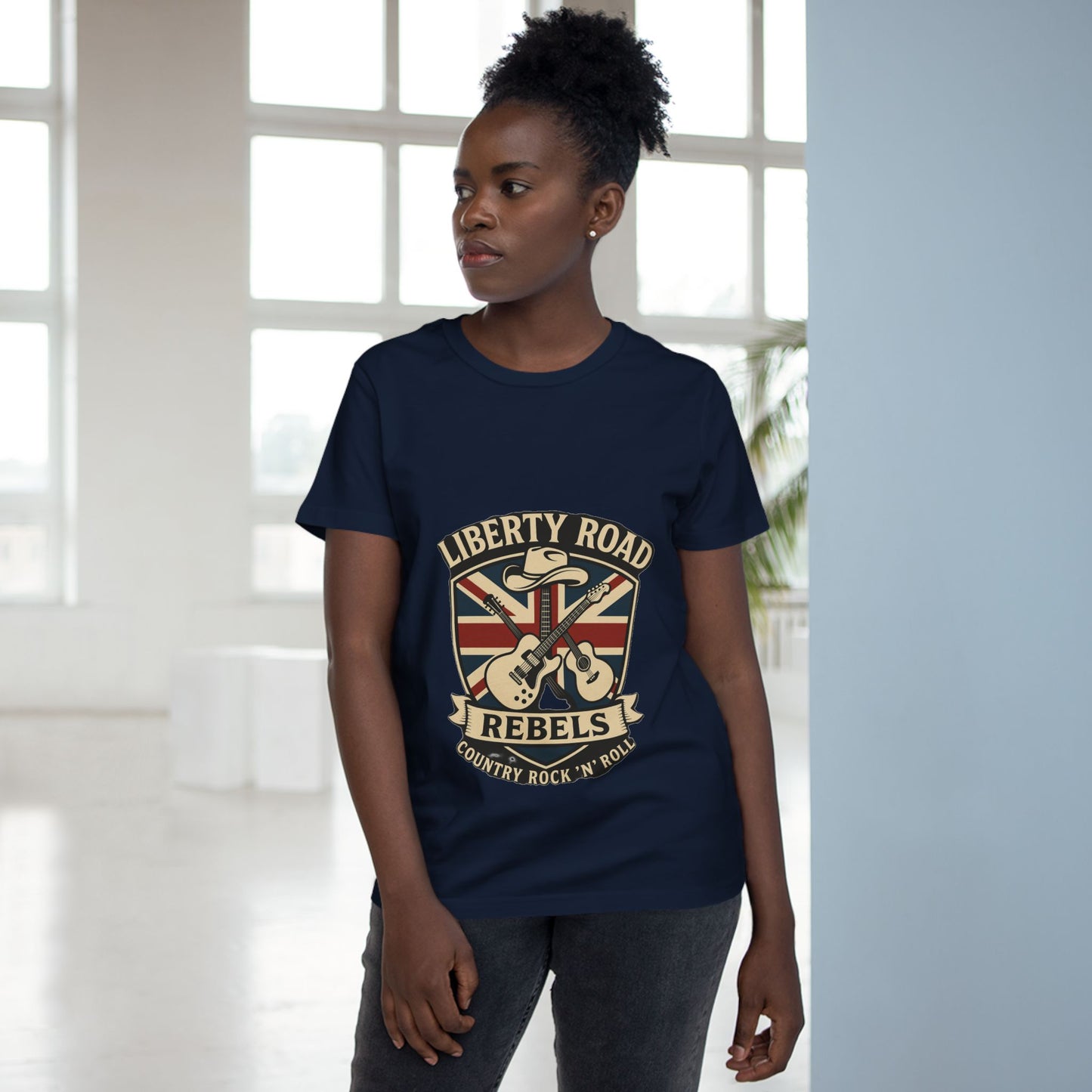 Liberty Road Rebels Britannia Rock 'n' Roll Tee Women's Graphic T-Shirt