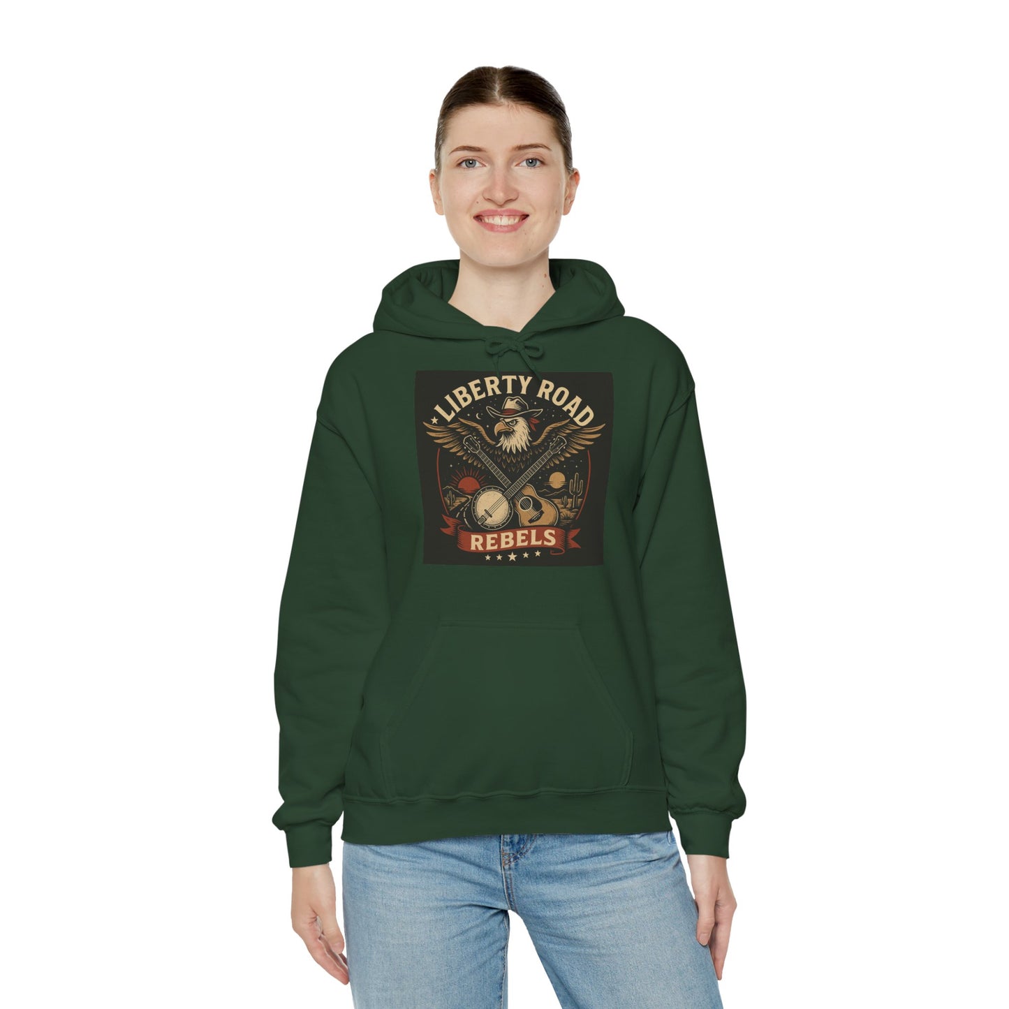 Liberty Road Rebels Vintage Americana Style Sweatshirt Unisex Hoodie