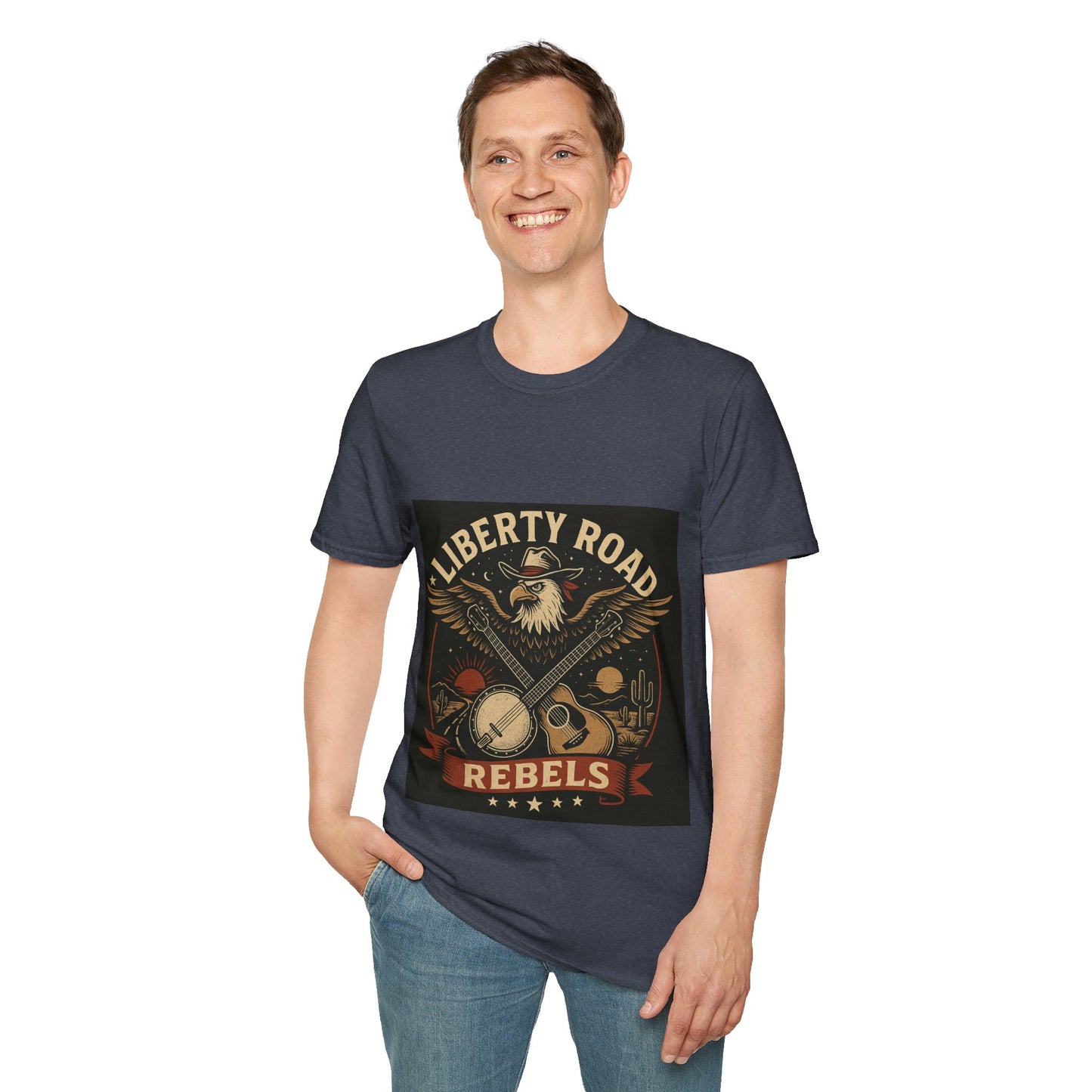 Liberty Road Rebels Vintage Americana Style T-Shirt