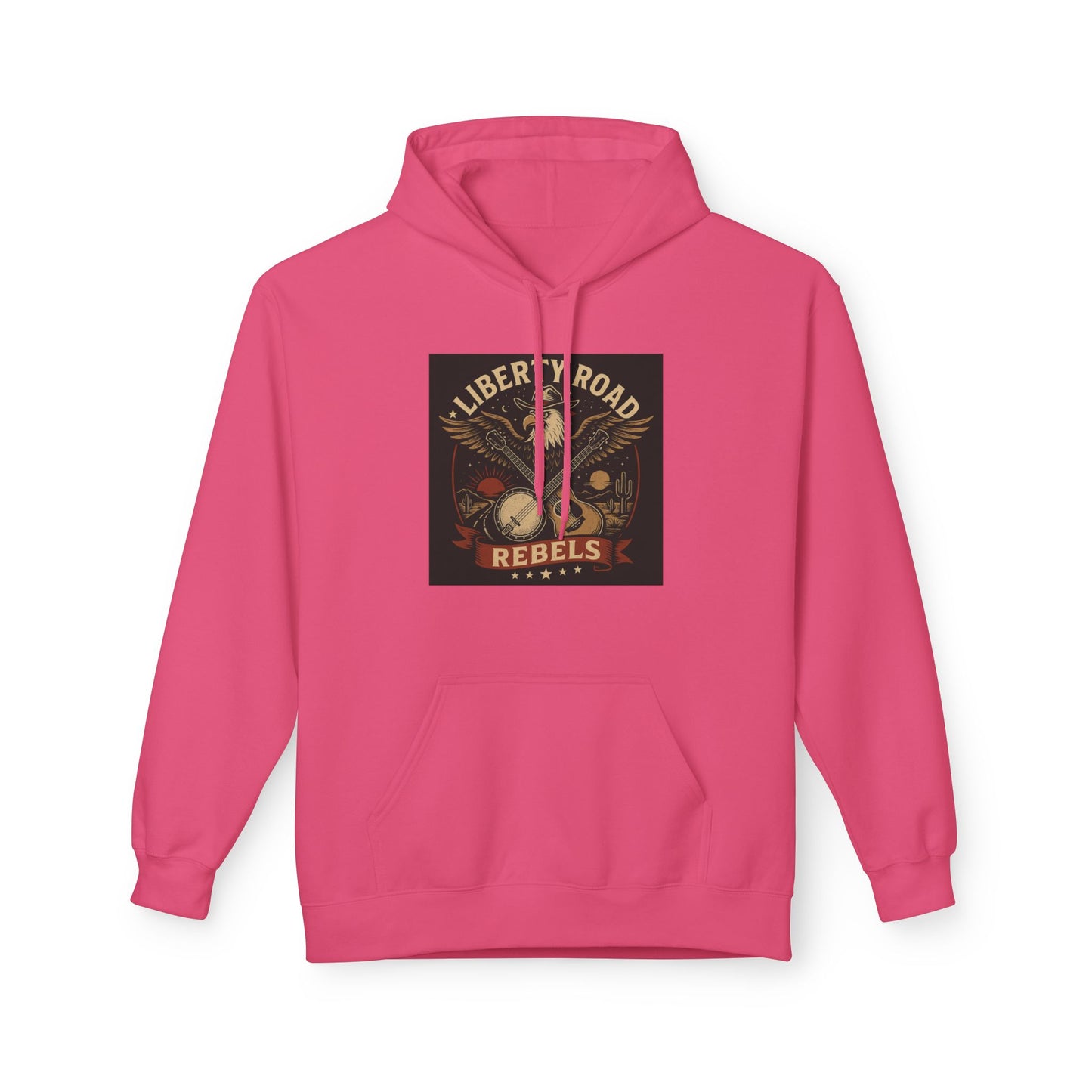 Liberty Road Rebels Vintage Americana Style Soft Fleece Hoodie