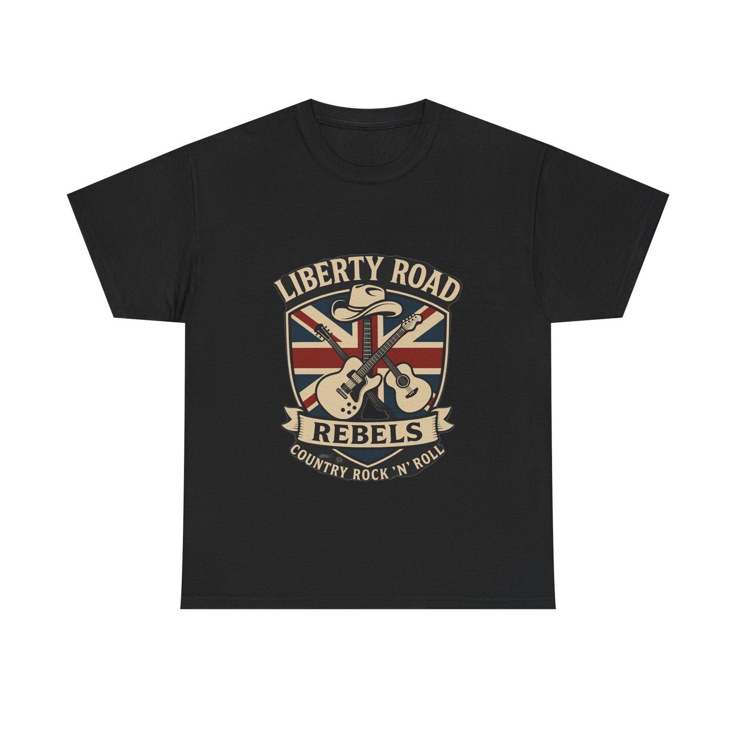 Liberty Road Rebels Britannia Rock 'n' Roll Rebels Tee Unisex Heavy Cotton T-Shirt