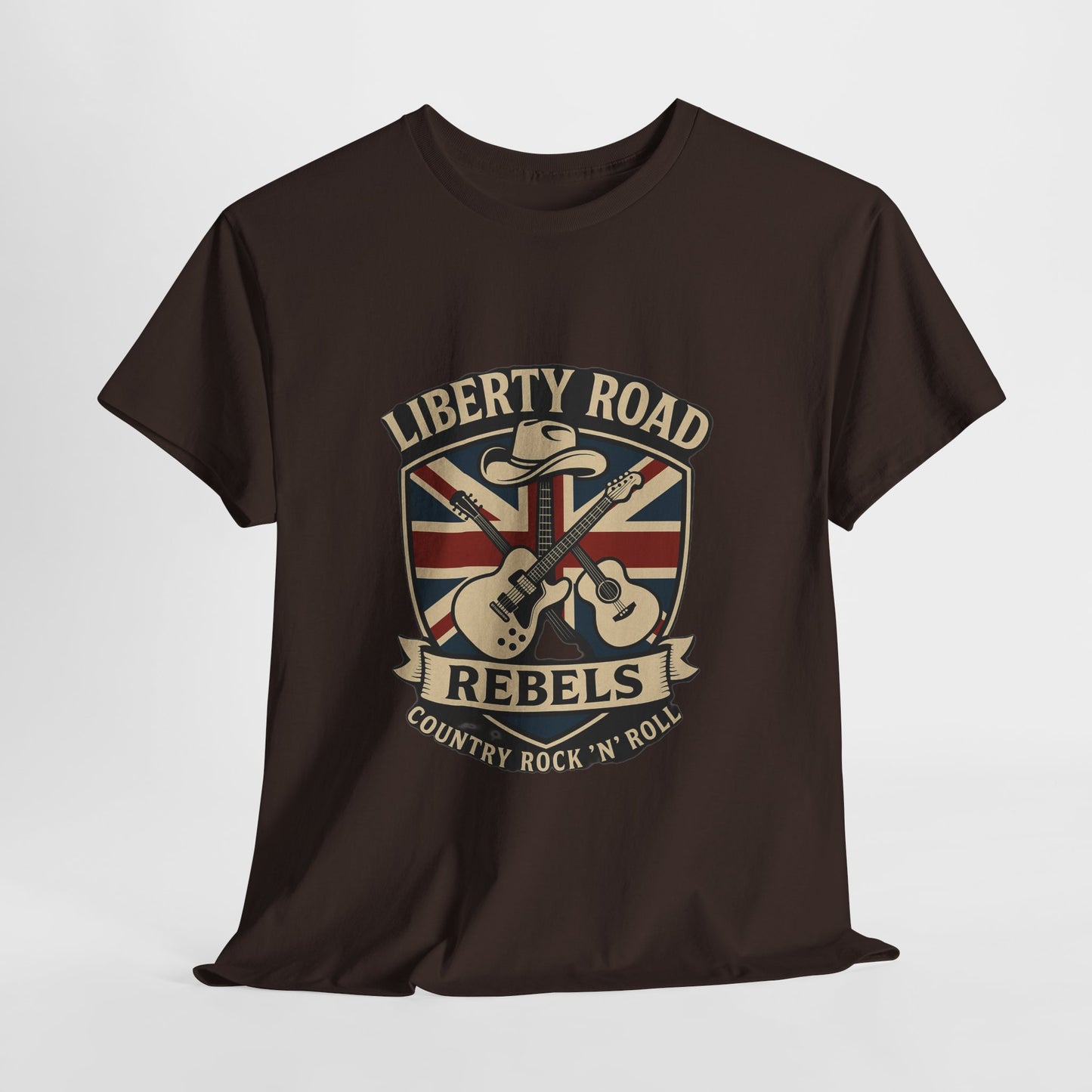 Liberty Road Rebels Britannia Rock 'n' Roll Rebels Tee Unisex Heavy Cotton T-Shirt