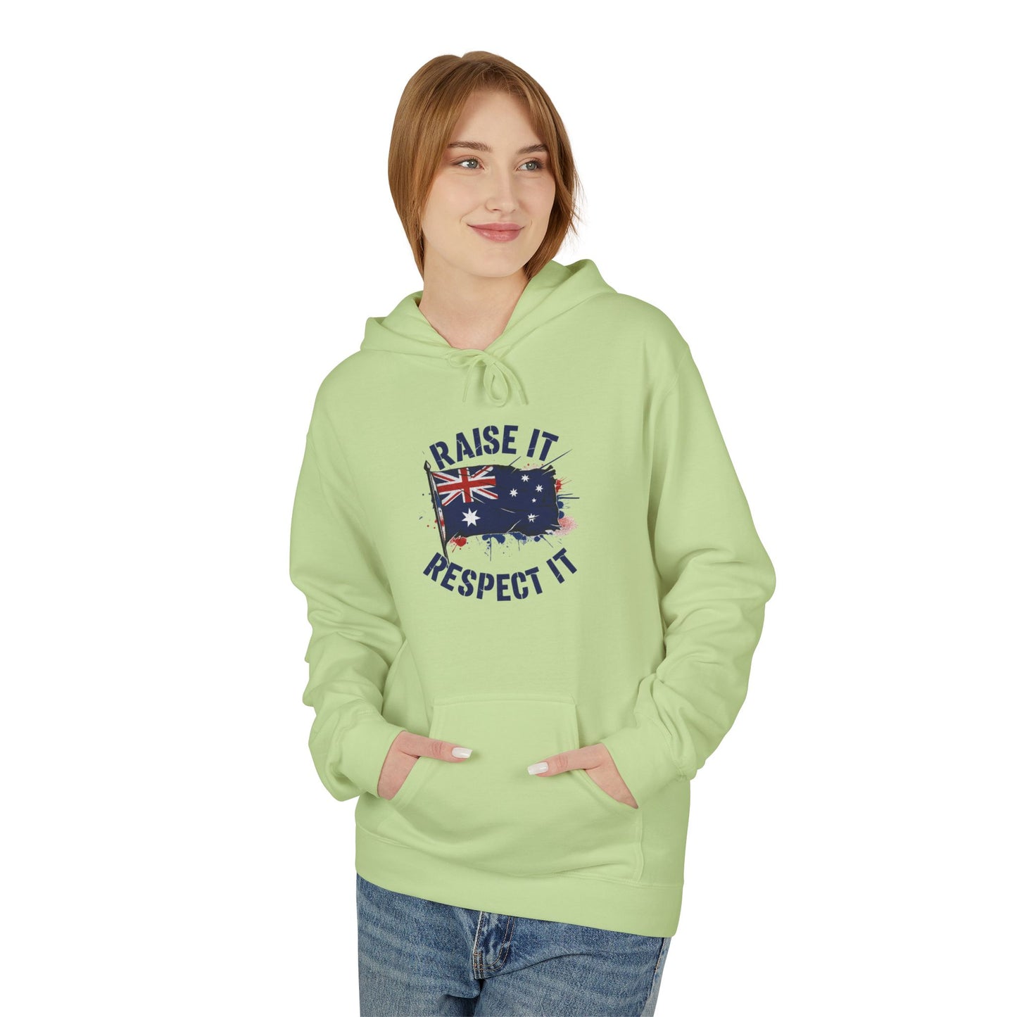 Unisex Raise It Respect It Australian Flag Hoodie