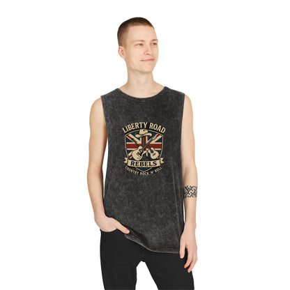 Liberty Road Rebels Britannia Unisex Stonewash Tank Top Singlet