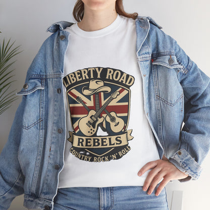 Liberty Road Rebels Britannia Rock 'n' Roll Rebels Tee Unisex Heavy Cotton T-Shirt