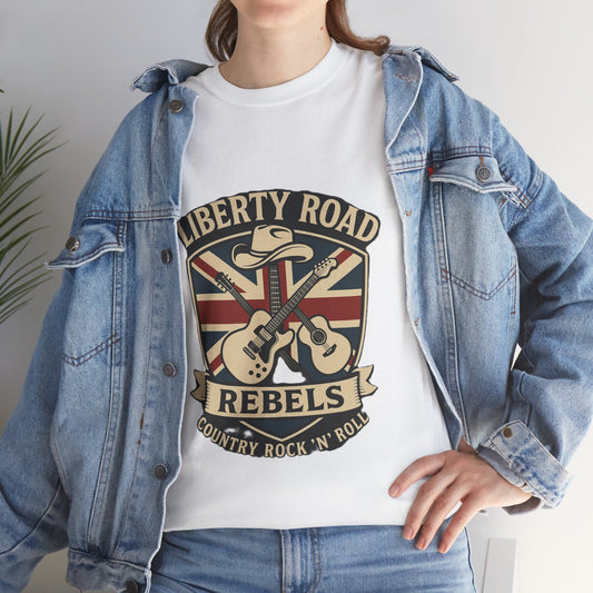Liberty Road Rebels Britannia Rock 'n' Roll Rebels Tee Unisex Heavy Cotton T-Shirt