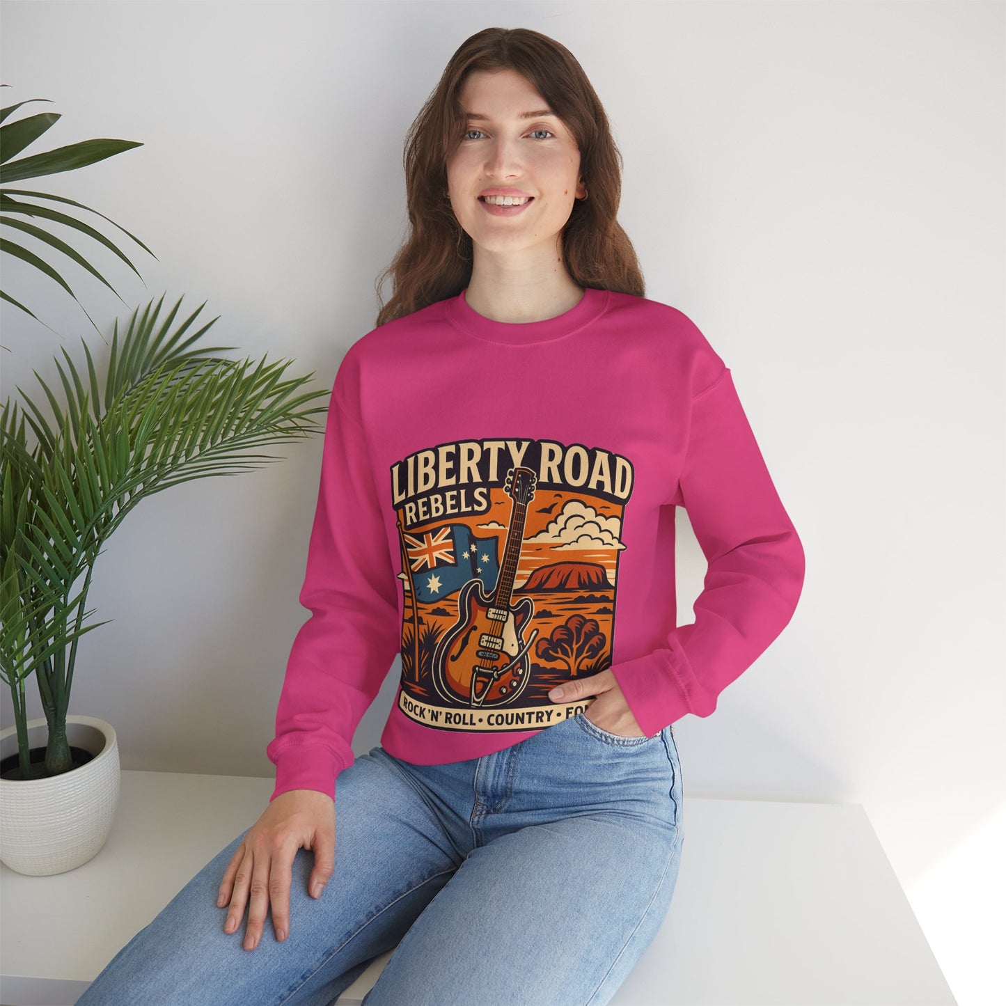 Liberty Road Rebels Australiana Cozy Crewneck Sweatshirt