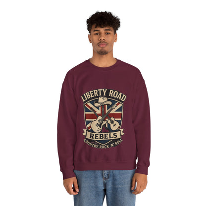 Liberty Road Rebels Britannia Sweatshirt Unisex Crewneck Longsleeve T-Shirt