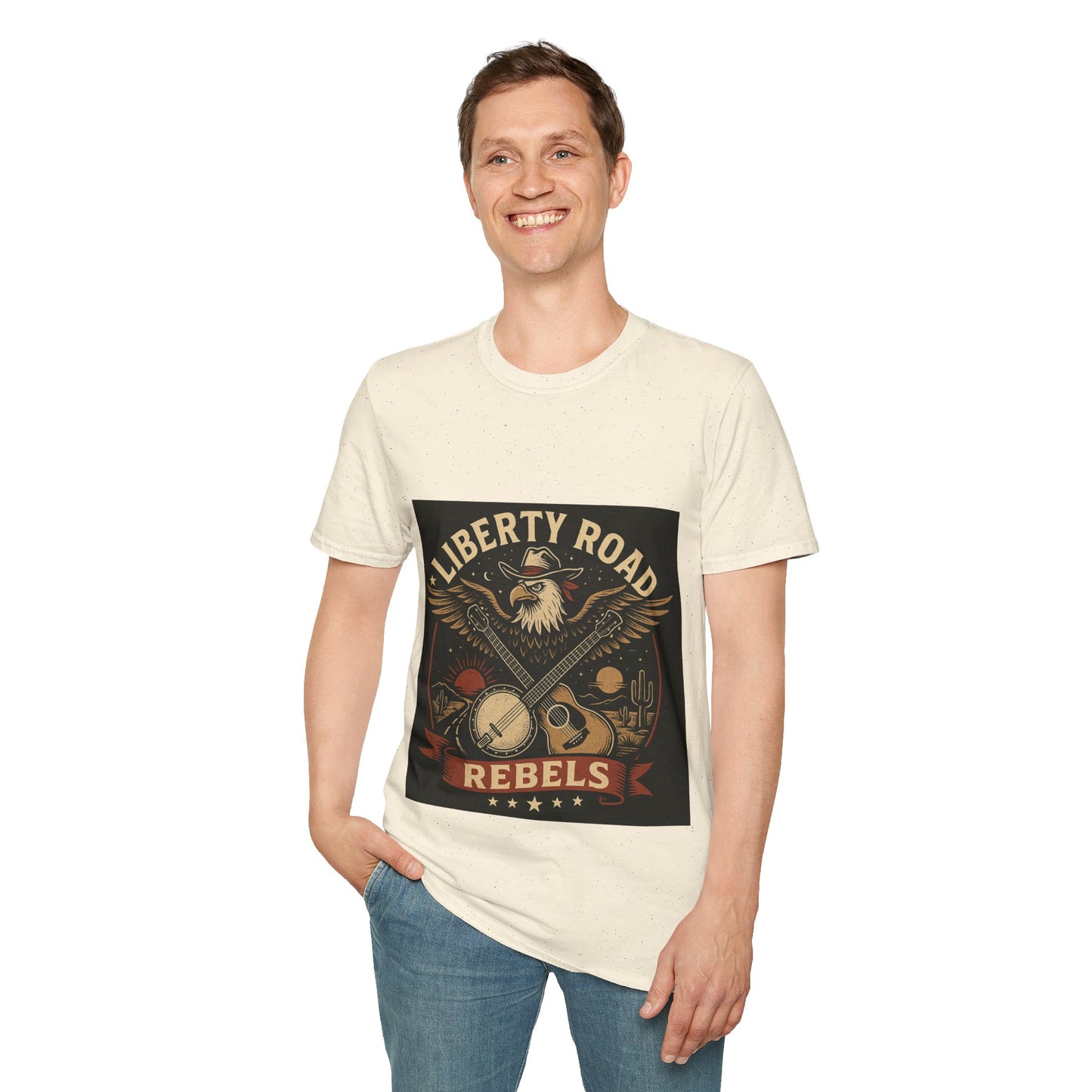 Liberty Road Rebels Vintage Americana Style T-Shirt