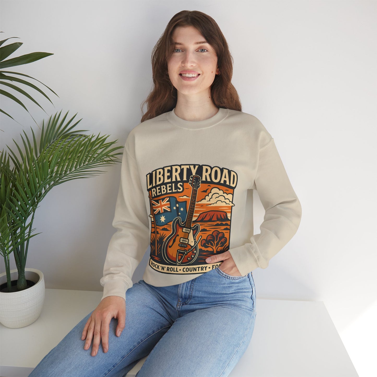 Liberty Road Rebels Australiana Cozy Crewneck Sweatshirt