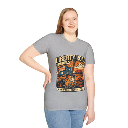Liberty Road Rebels Australiana T-Shirt Unisex Graphic Tee