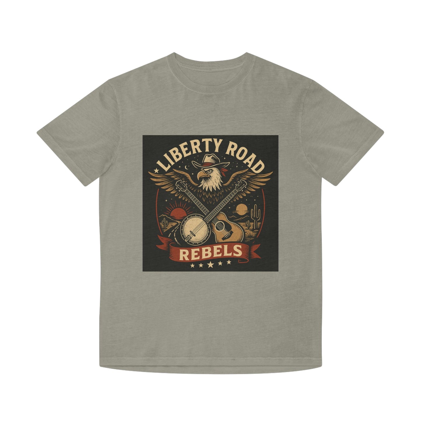Liberty Road Rebels Vintage Americana Style Unisex Faded Tee T-Shirt