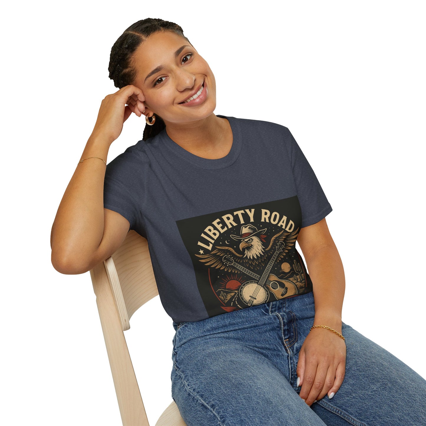 Liberty Road Rebels Vintage Americana Style T-Shirt