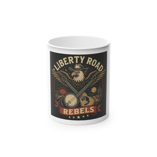Liberty Road Rebels Vintage Americana Style Magic Color Changing Mug Coffee Cup