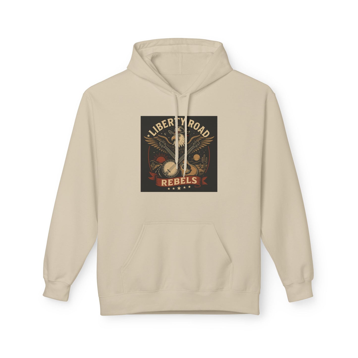 Liberty Road Rebels Vintage Americana Style Soft Fleece Hoodie