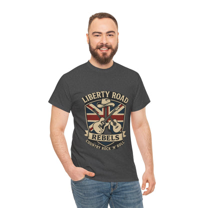 Liberty Road Rebels Britannia Rock 'n' Roll Rebels Tee Unisex Heavy Cotton T-Shirt