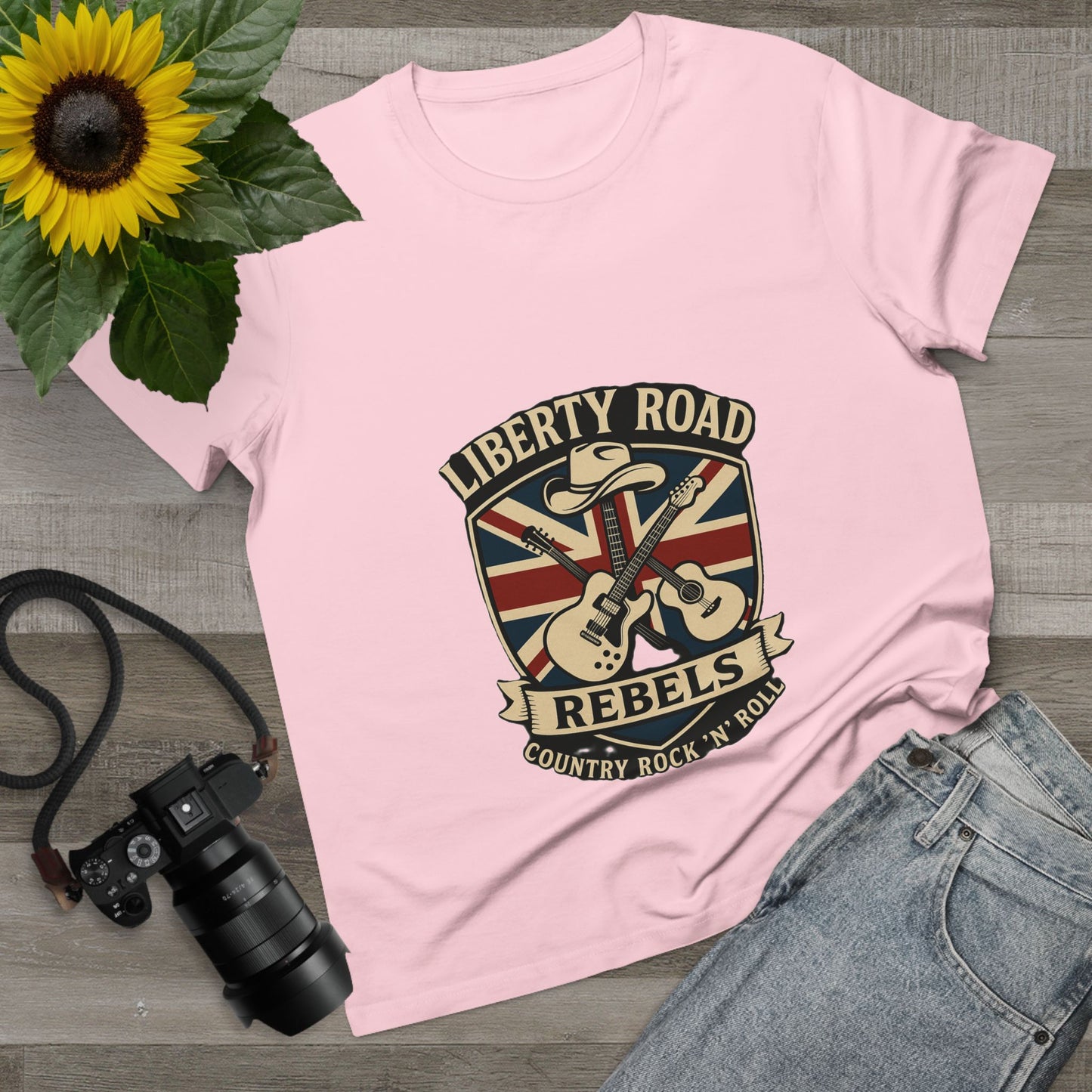 Liberty Road Rebels Britannia Rock 'n' Roll Tee Women's Graphic T-Shirt
