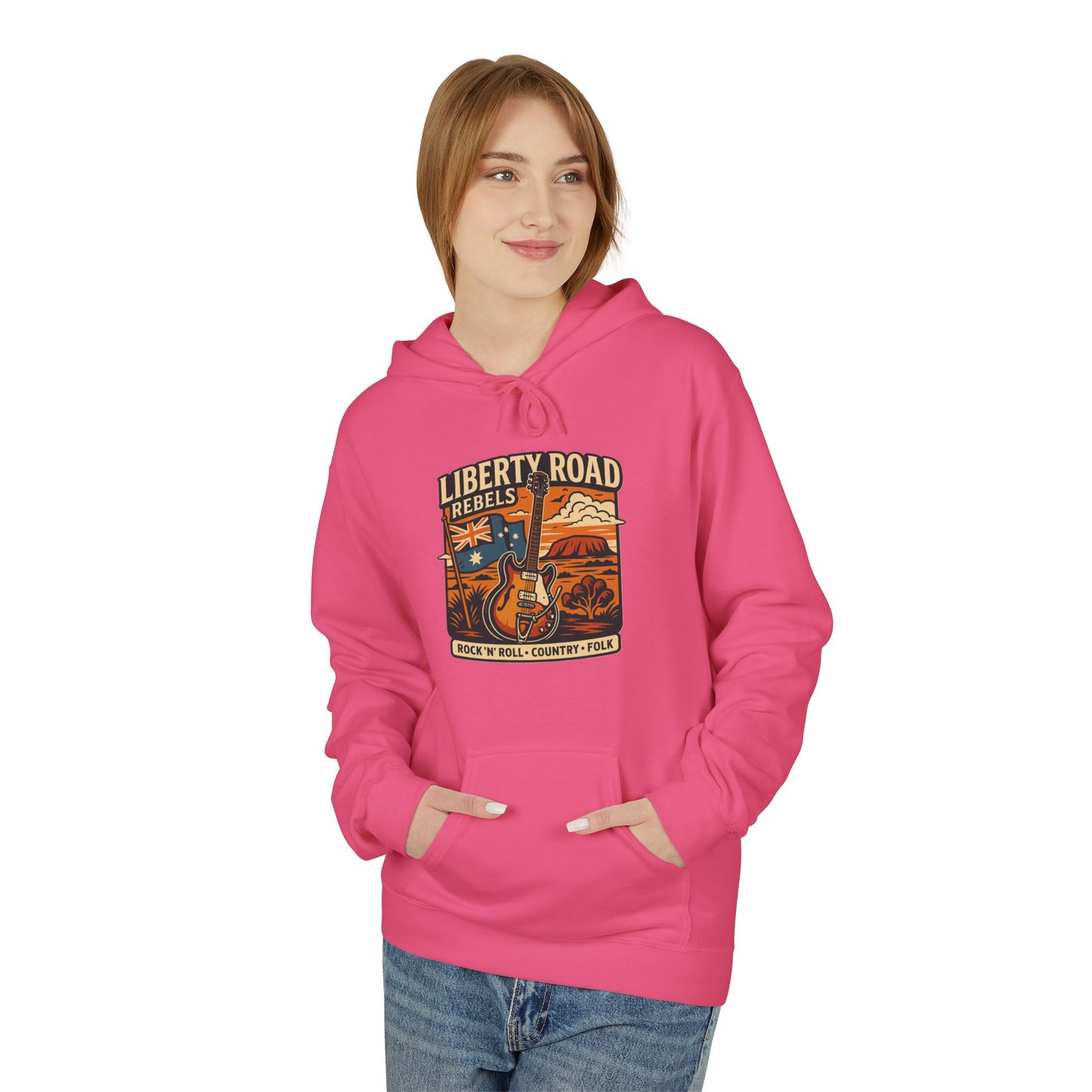 Liberty Road Rebels Vintage-Inspired Australiana Hoodie Cozy Sweatshirt
