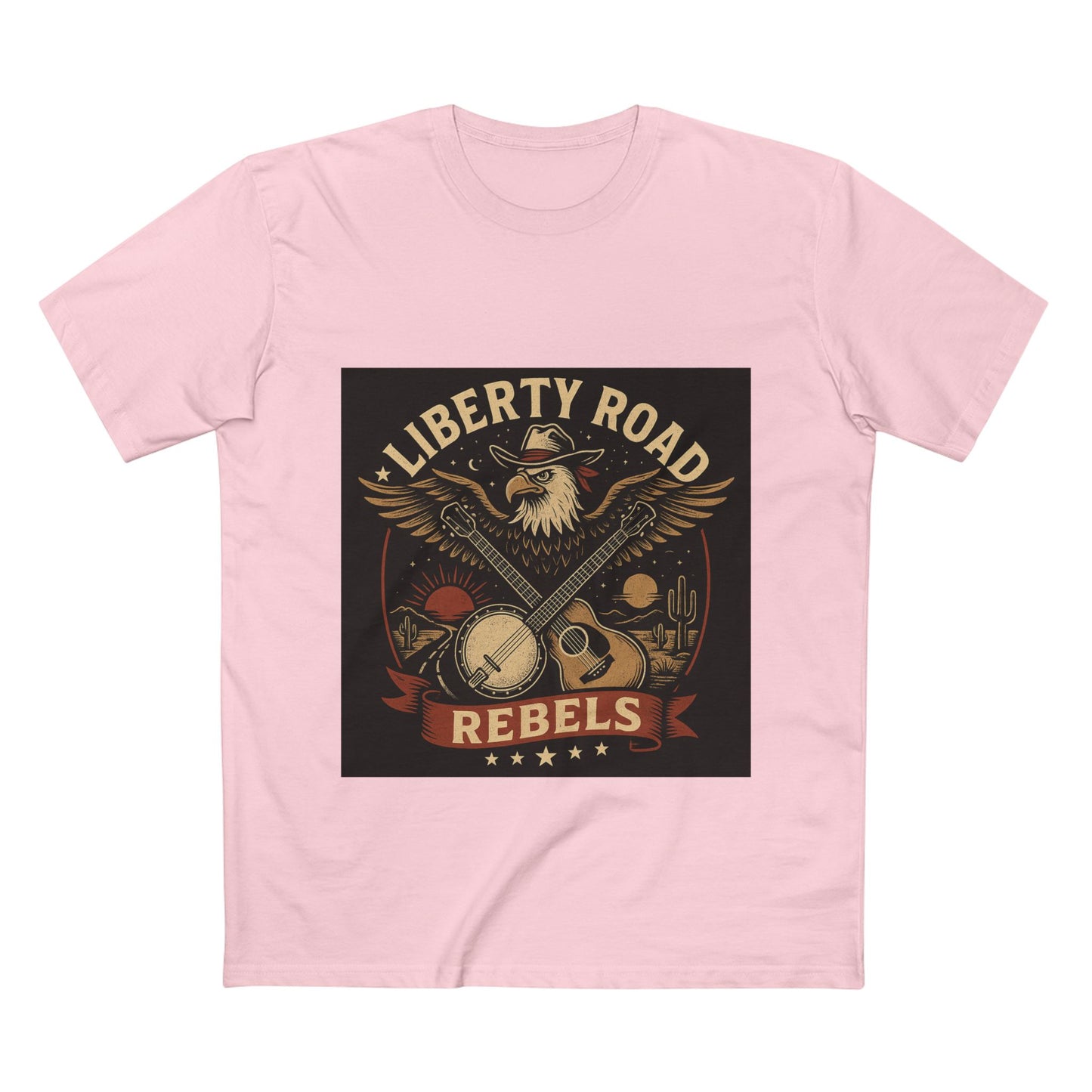 Liberty Road Rebels Vintage Americana Style Tee T-Shirt