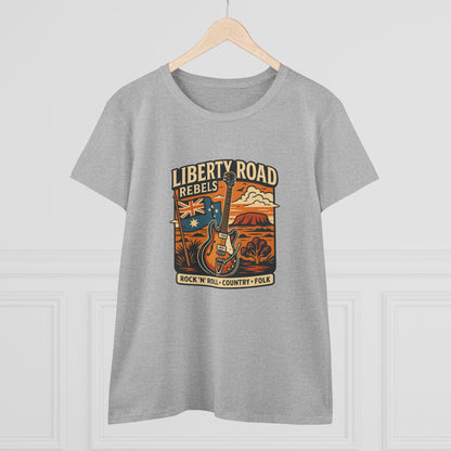 Liberty Road Rebels Vintage Australiana Women's Midweight Cotton T-Shirt