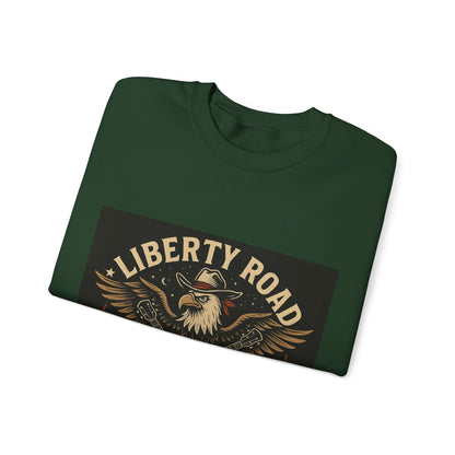 Liberty Road Rebels Vintage Americana Style Crewneck Sweatshirt