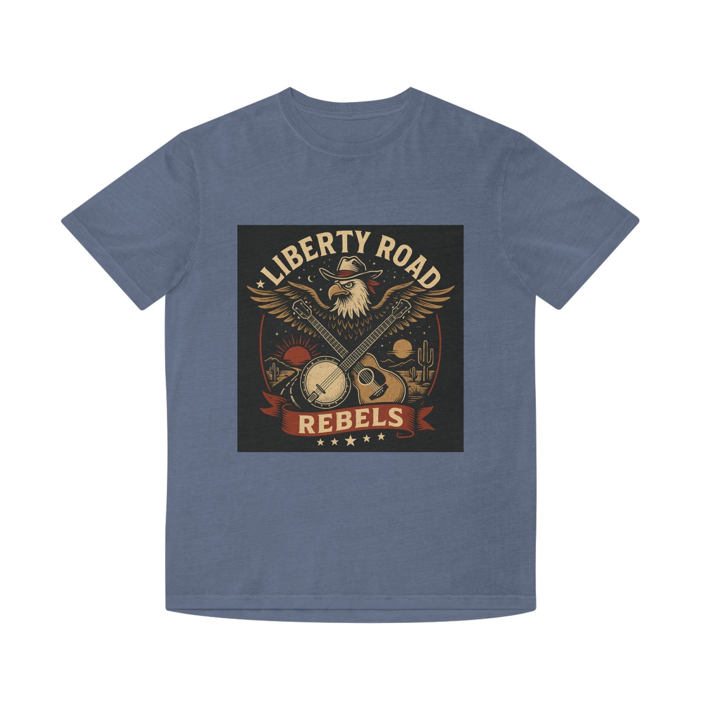 Liberty Road Rebels Vintage Americana Style Unisex Faded Tee T-Shirt