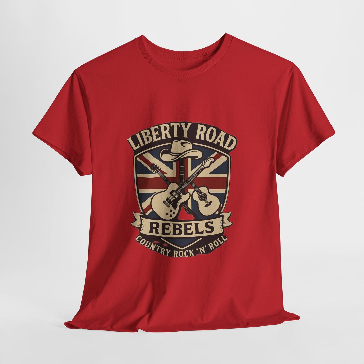 Liberty Road Rebels Britannia Rock 'n' Roll Rebels Tee Unisex Heavy Cotton T-Shirt