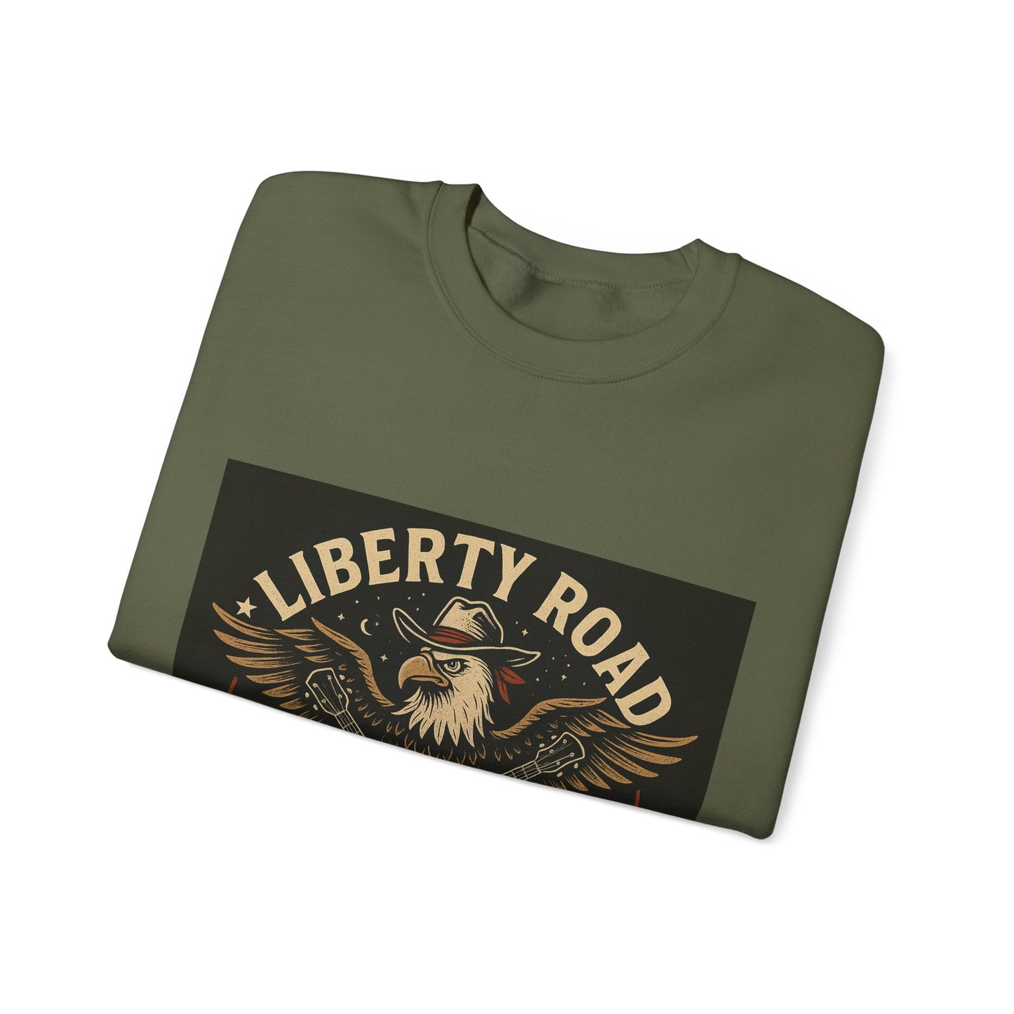 Liberty Road Rebels Vintage Americana Style Crewneck Sweatshirt