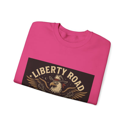 Liberty Road Rebels Vintage Americana Style Crewneck Sweatshirt