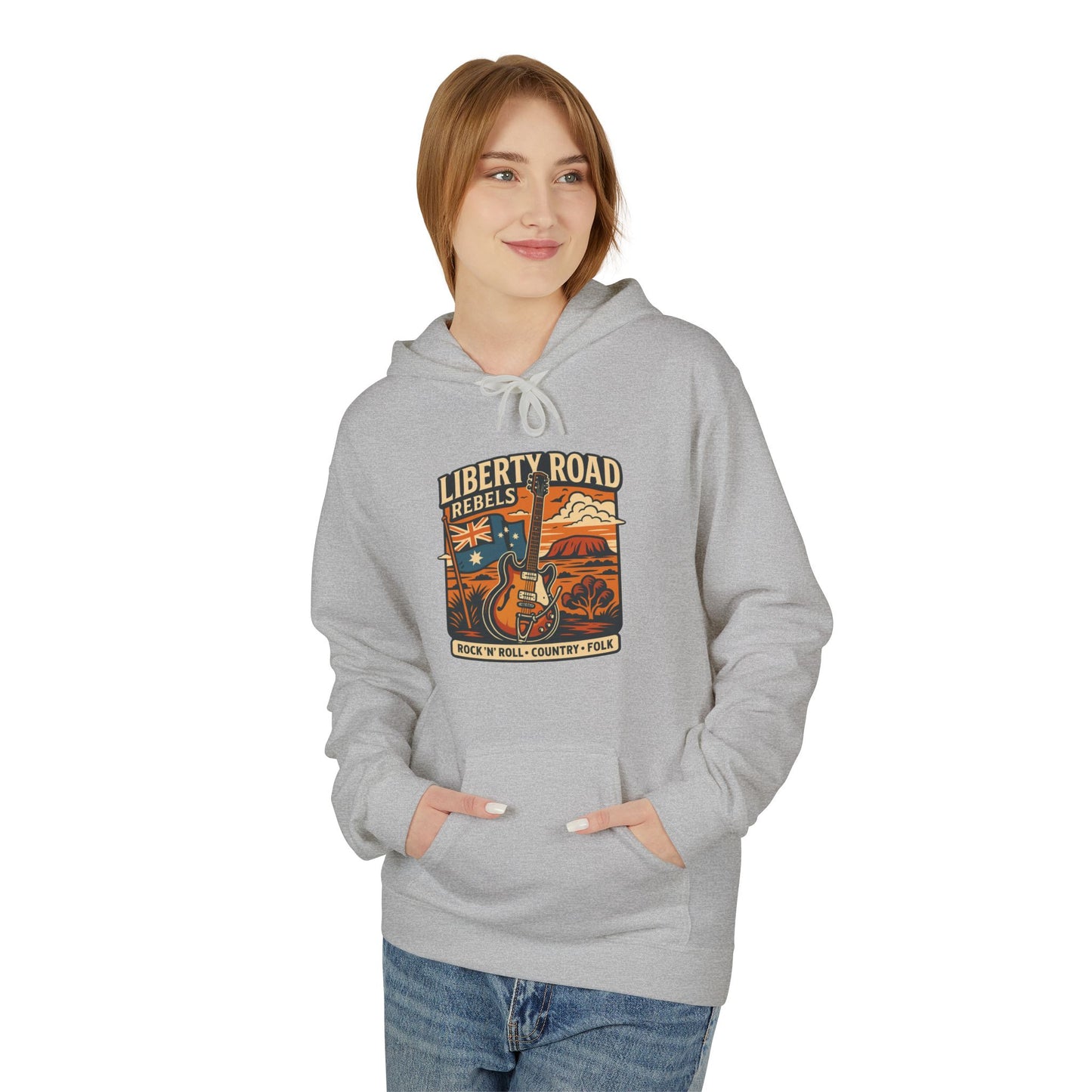 Liberty Road Rebels Vintage-Inspired Australiana Hoodie Cozy Sweatshirt