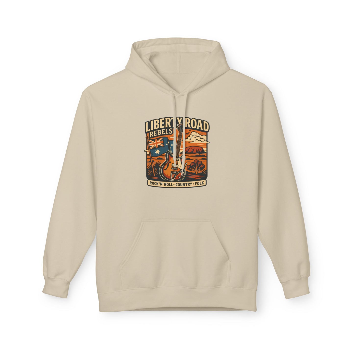 Liberty Road Rebels Vintage-Inspired Australiana Hoodie Cozy Sweatshirt