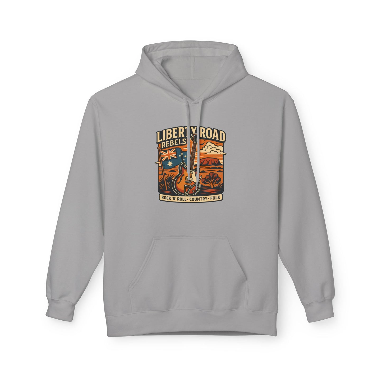 Liberty Road Rebels Vintage-Inspired Australiana Hoodie Cozy Sweatshirt