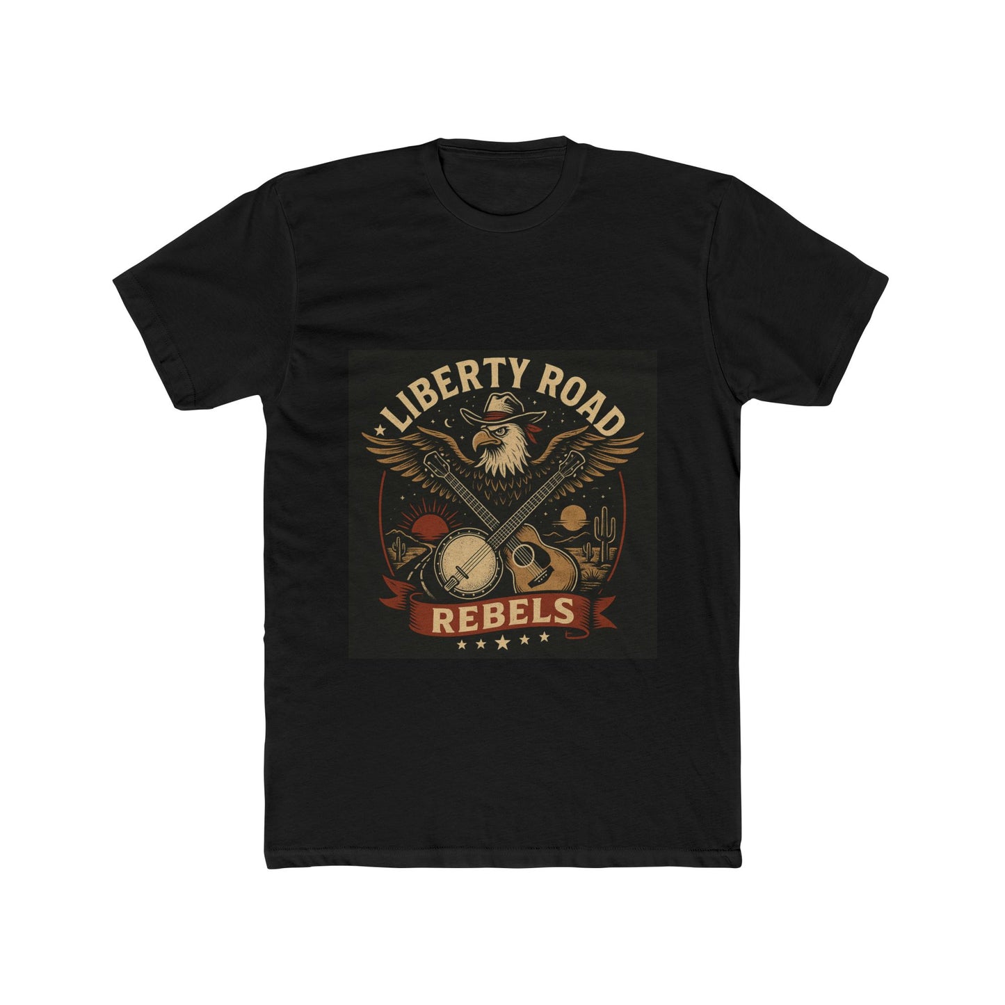 Liberty Road Rebels Vintage Americana Style Unisex Cotton Crew Tee T-Shirt