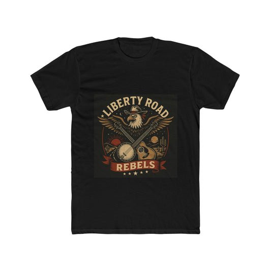 Liberty Road Rebels Vintage Americana Style Unisex Cotton Crew Tee T-Shirt